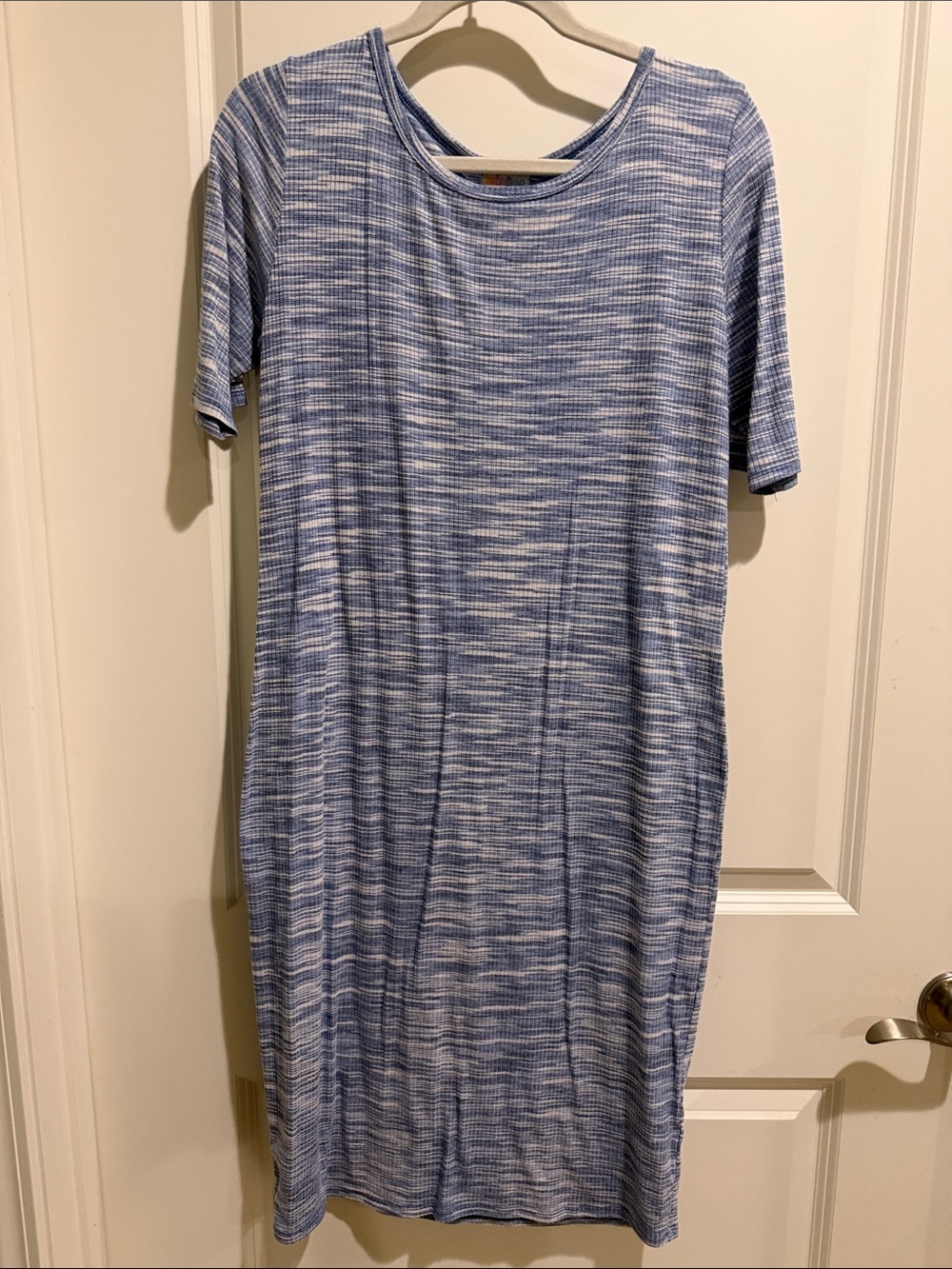 LuLaRoe Blue Space-Dye Midi Dress
